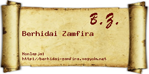Berhidai Zamfira névjegykártya